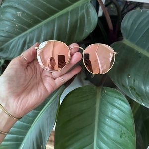 Ray-Ban Round Metal Pink Mirror Lens /Gold Frame RB3447 (Authentic)